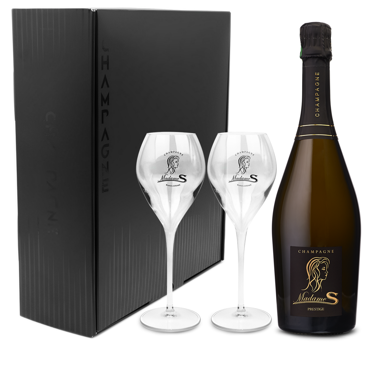 Coffret 2 flûtes + 1 PRESTIGE